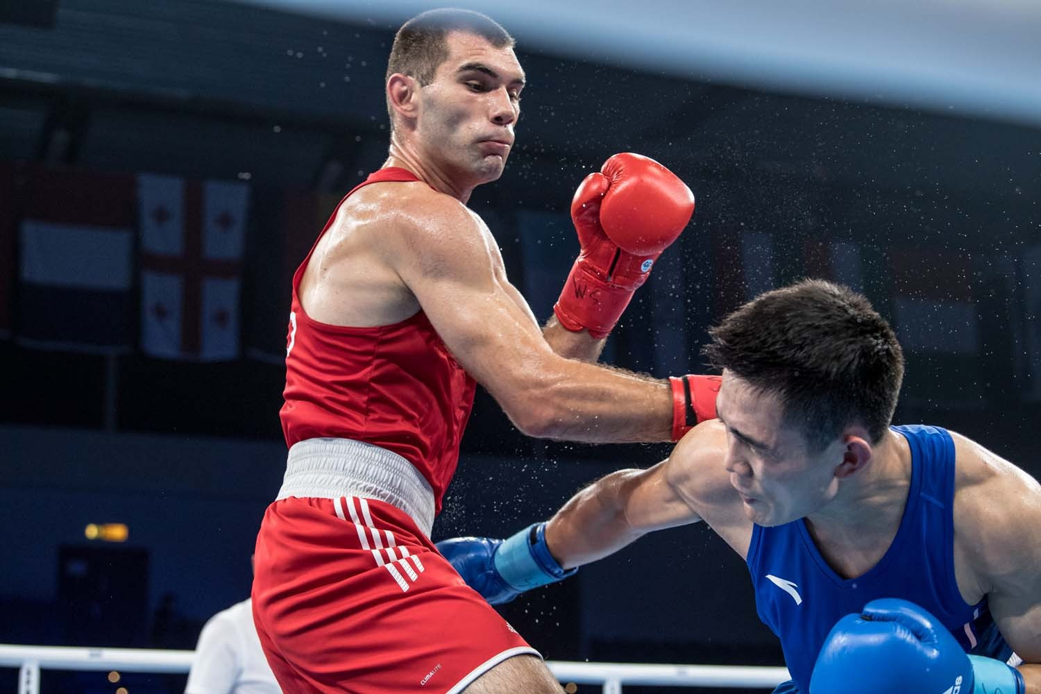 Croatian light heavyweight Damir Plantic proved too strong for China's Huang Jiabin ©AIBA
