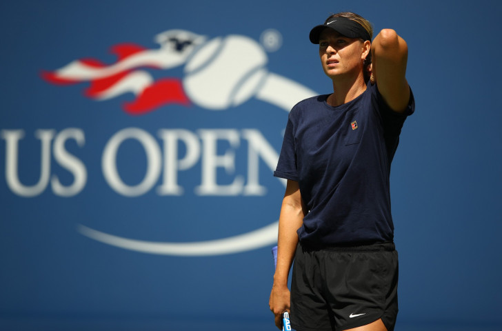 The wildcard given to Russia's Maria Sharapova - pictured in practice this week for the US Open that starts tomorrow - has proved controversial ©Getty Images

