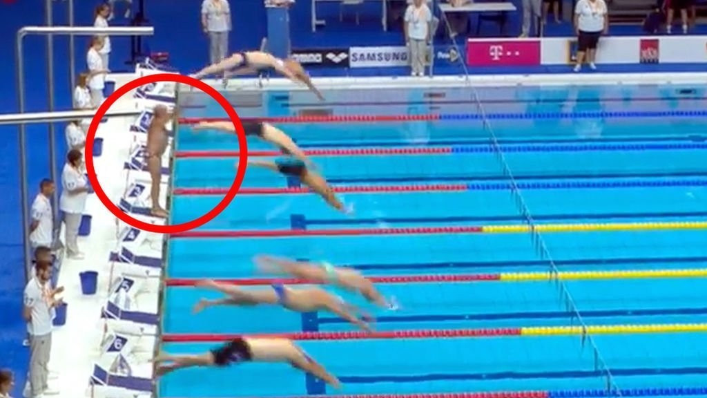 A Spanish swimmer conducted a private minute of silence at the FINA Masters World Championships ©Twitter
