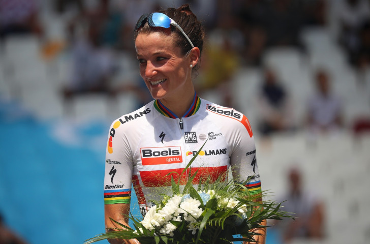 Britain's Lizzie Deignan enters the Ladies Tour of Holland on a high having won her first UCI Women's WorldTour event of 2017 at Grand Prix de Plouay-Lorient Agglomeration 
©Getty Images
