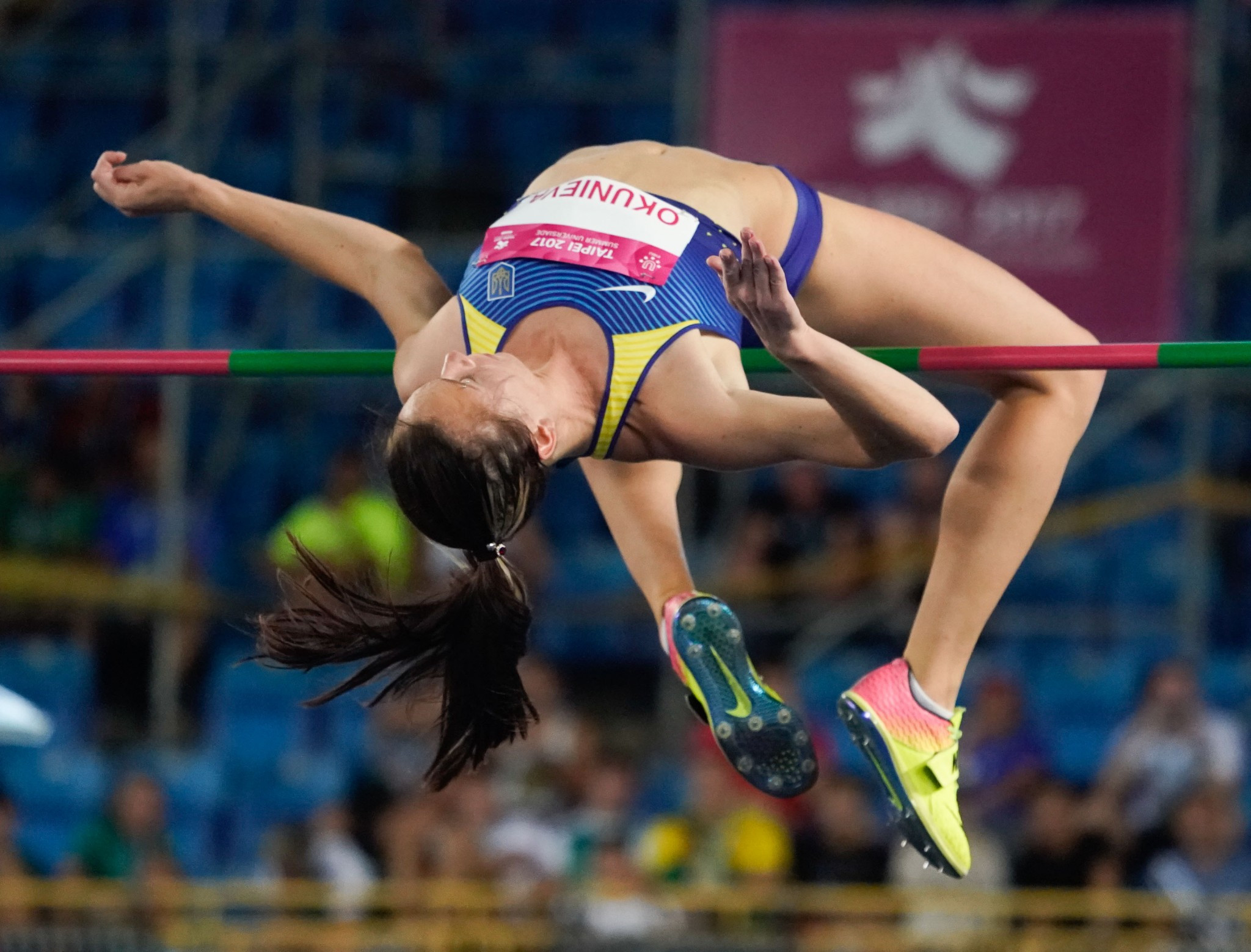 Ukraine earned gold and silver in the women's high jump competition ©Taipei 2017