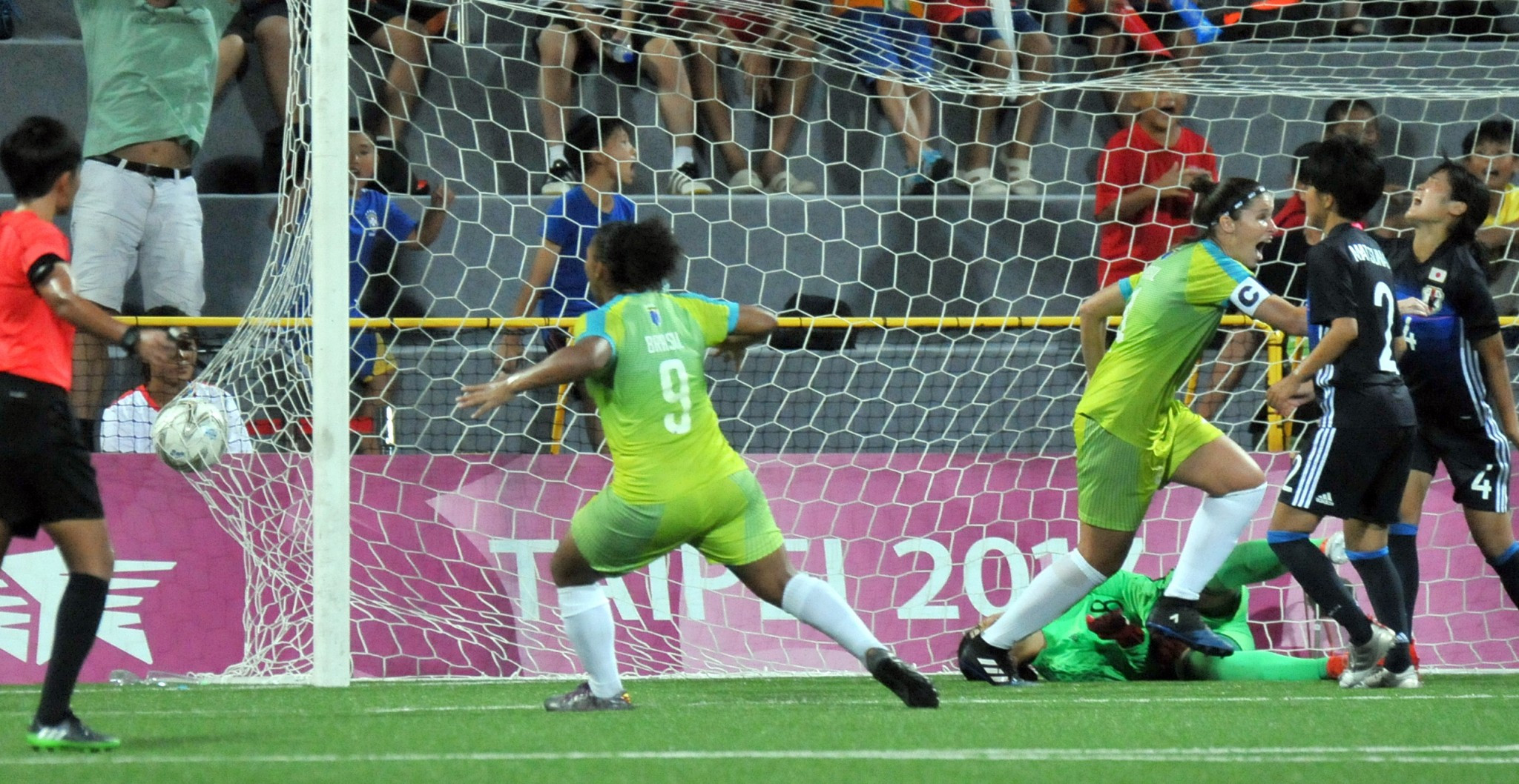 Diany Aparecida Martins scored the winner for Brazil in the women's football final ©Taipei 2017