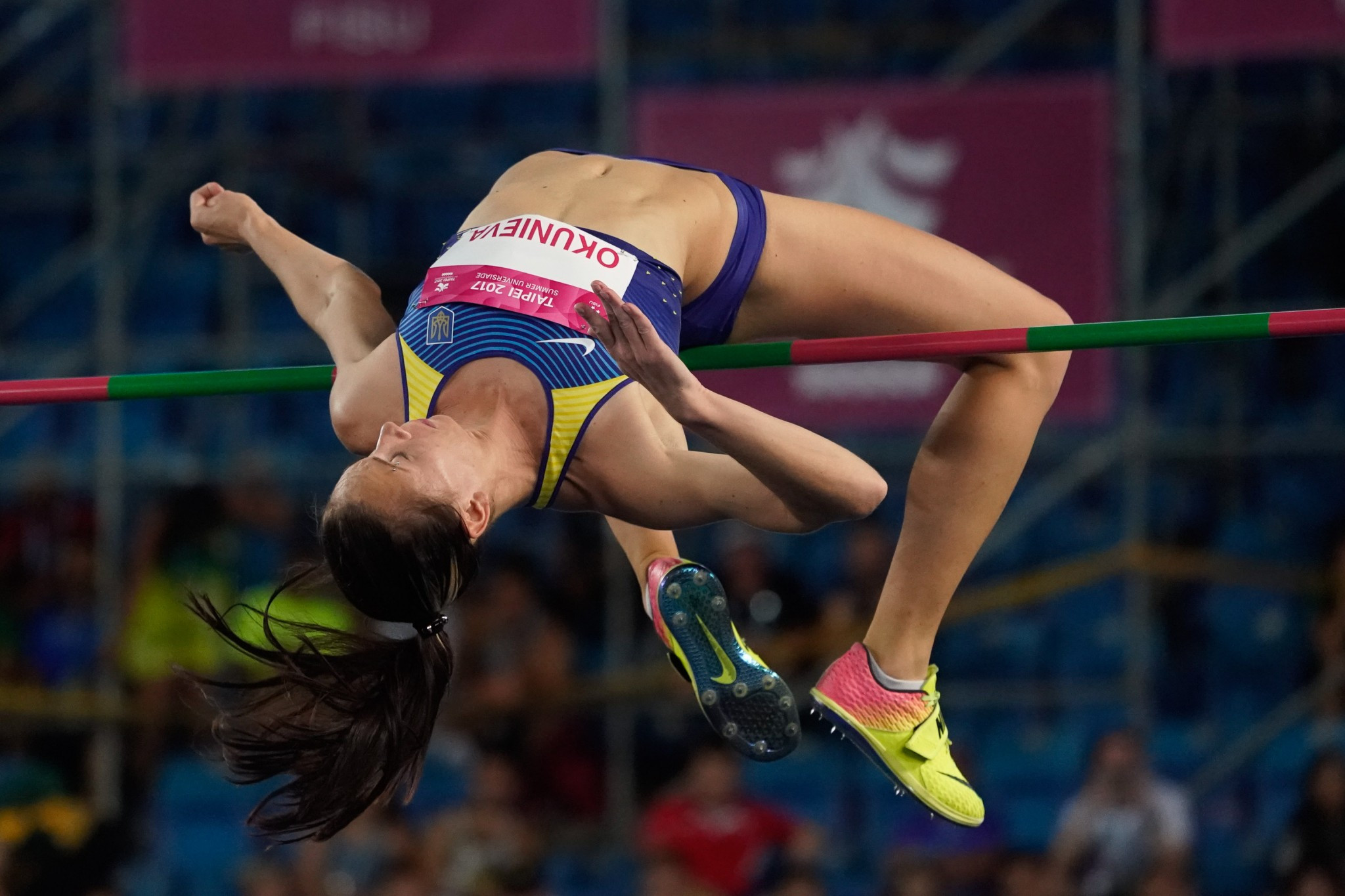 Oksana Okunieva led a Ukrainian one-two in the women's high jump ©Taipei 2017