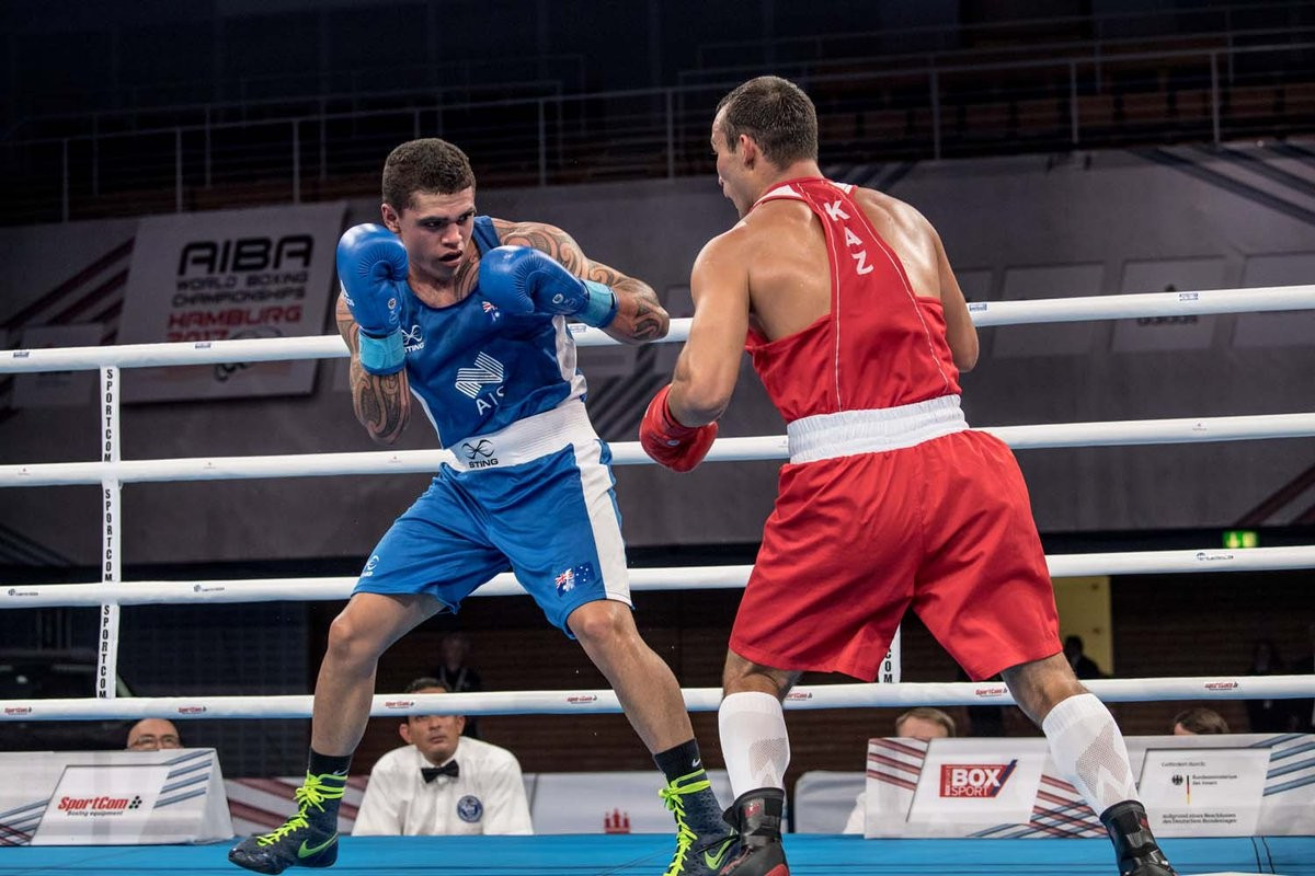 Joining Ward in the quarter-finals is Kazakhstan's Yerik Alzhanov, a 5-0 victor over Australia's Clay Waterman ©AIBA