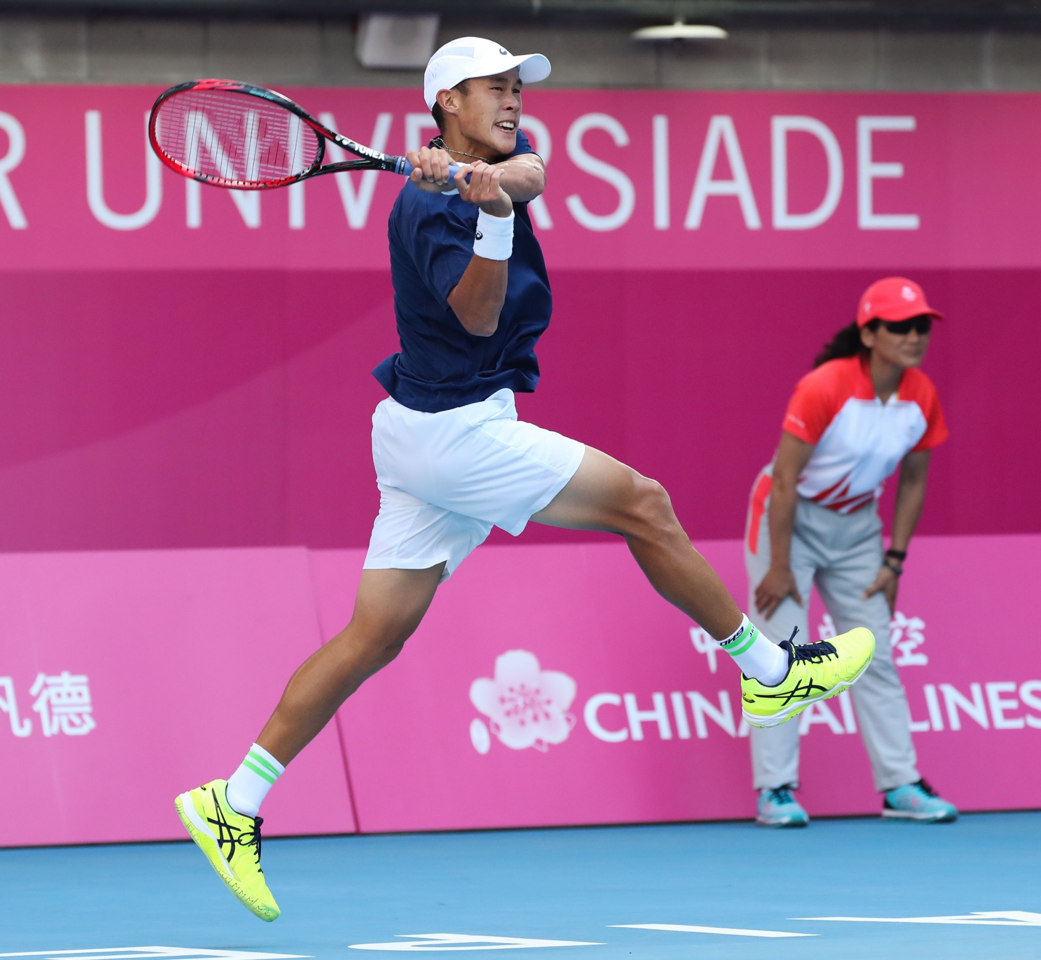 Chinese Taipei's Jason Jung won the men's tennis singles gold medal ©Taipei 2017