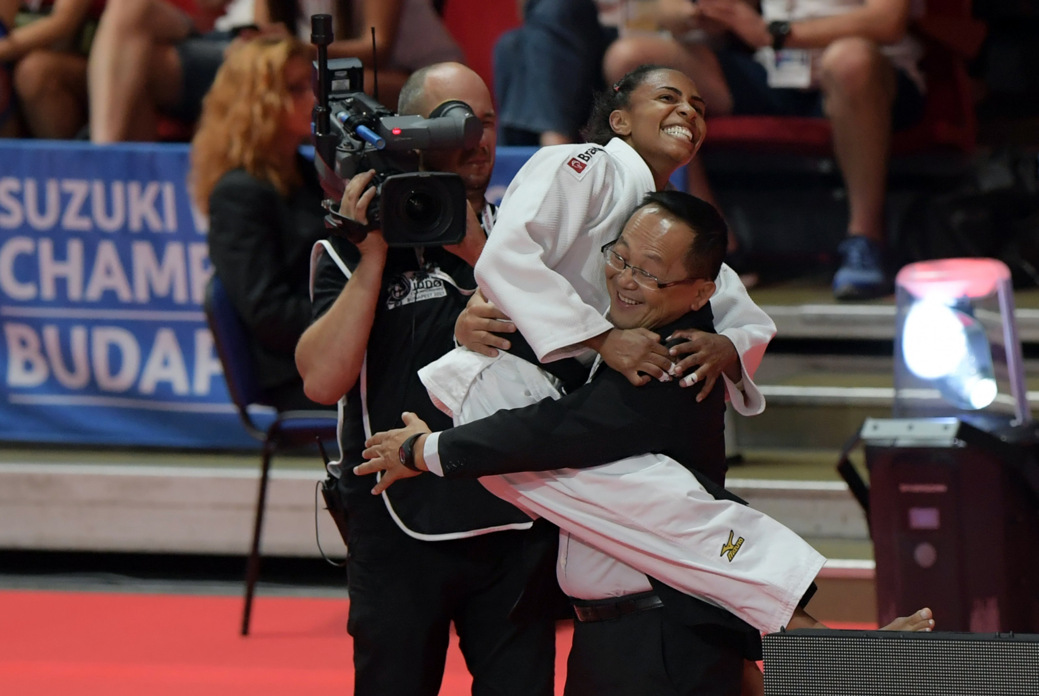 Brazil's Erika Miranda overcame Olympic champion Majlinda Kelmendi to take bronze at under 52kg ©Getty Images