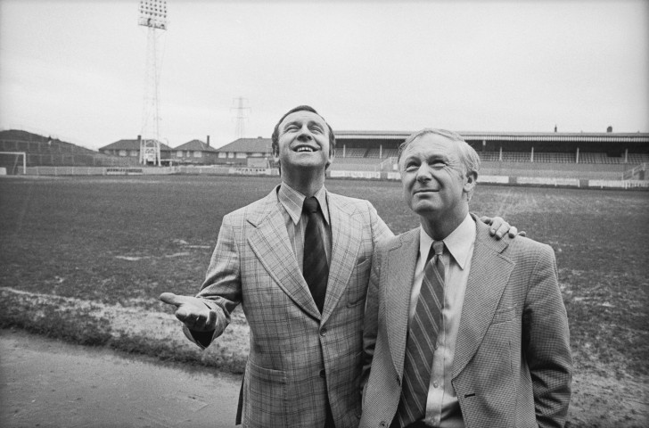 Message received - Leeds United's manager in 1975, Jimmy Armfield, left, got through to his players after Brian Clough had turned them off and left them near the bottom of the league ©Getty Images