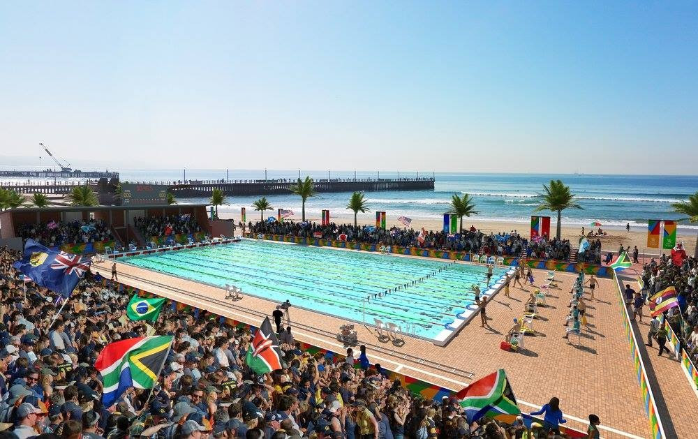 The Rachel Finlayson swimming pool will be improved for the Games but contingency plans are being sought in case of bad weather ©Durban 2022/Facebook