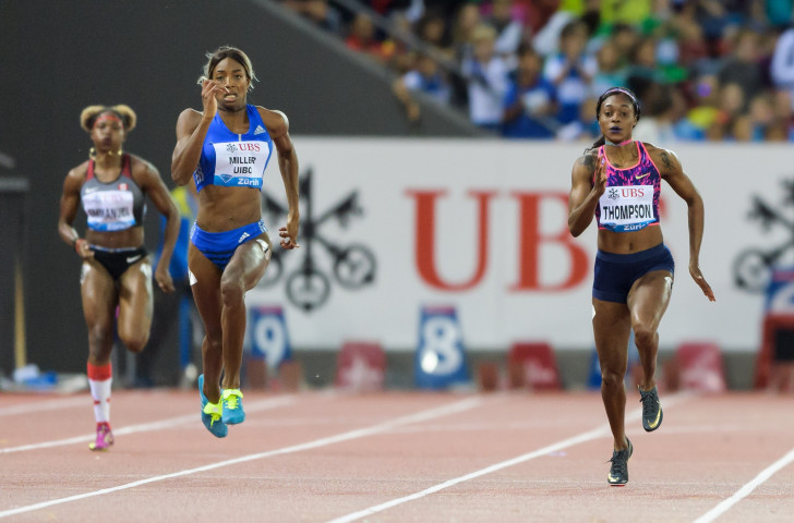 Shaunae Miller-Uibo beats Elaine Thompson to the 200m Diamond Trophy in the first of the IAAF Diamond League finals in Zurich last week. Both have points to prove at the second final in Brussels tomorrow night ©Getty Images 