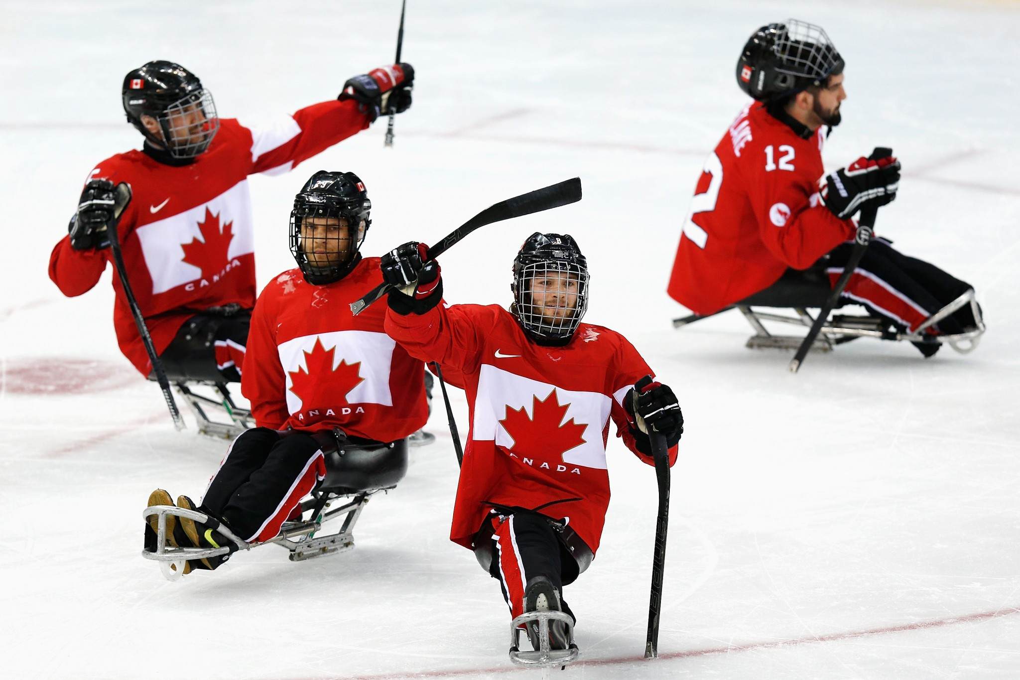 Canada won the ice sledge hockey bronze medal at the 2014 Winter Paralympic Games in Sochi ©Getty Images