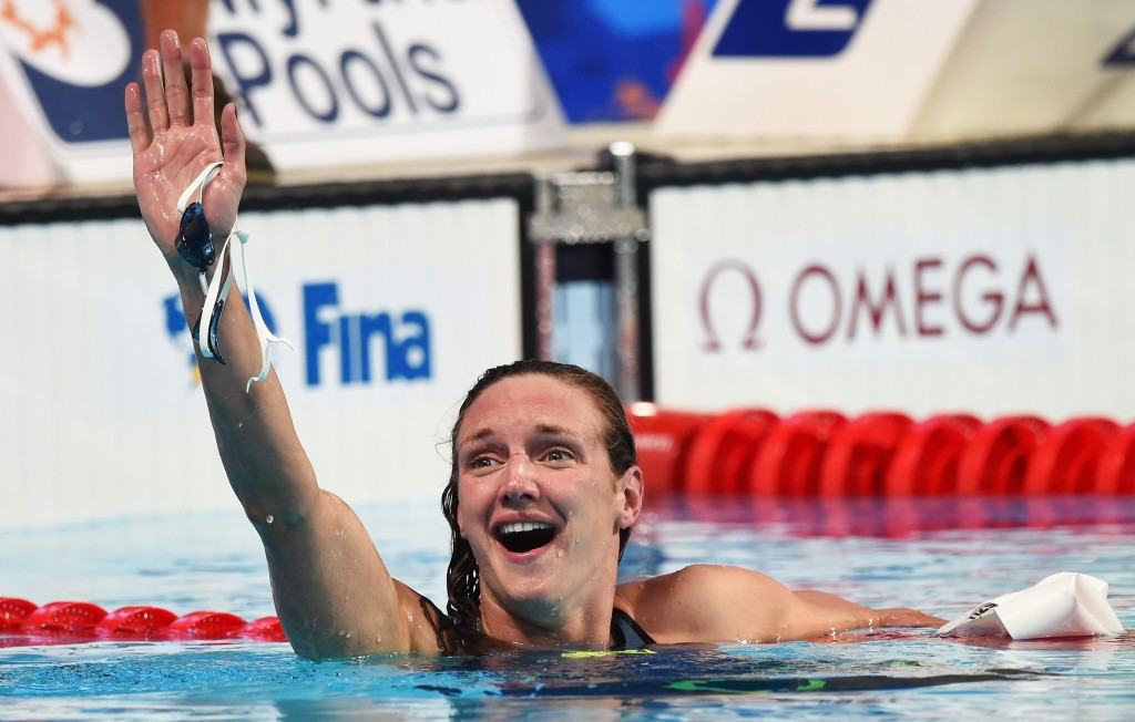 Katinka Hosszu, pictured at the World Championships last week, won four golds and six medals at the FINA World Cup ©Getty Images