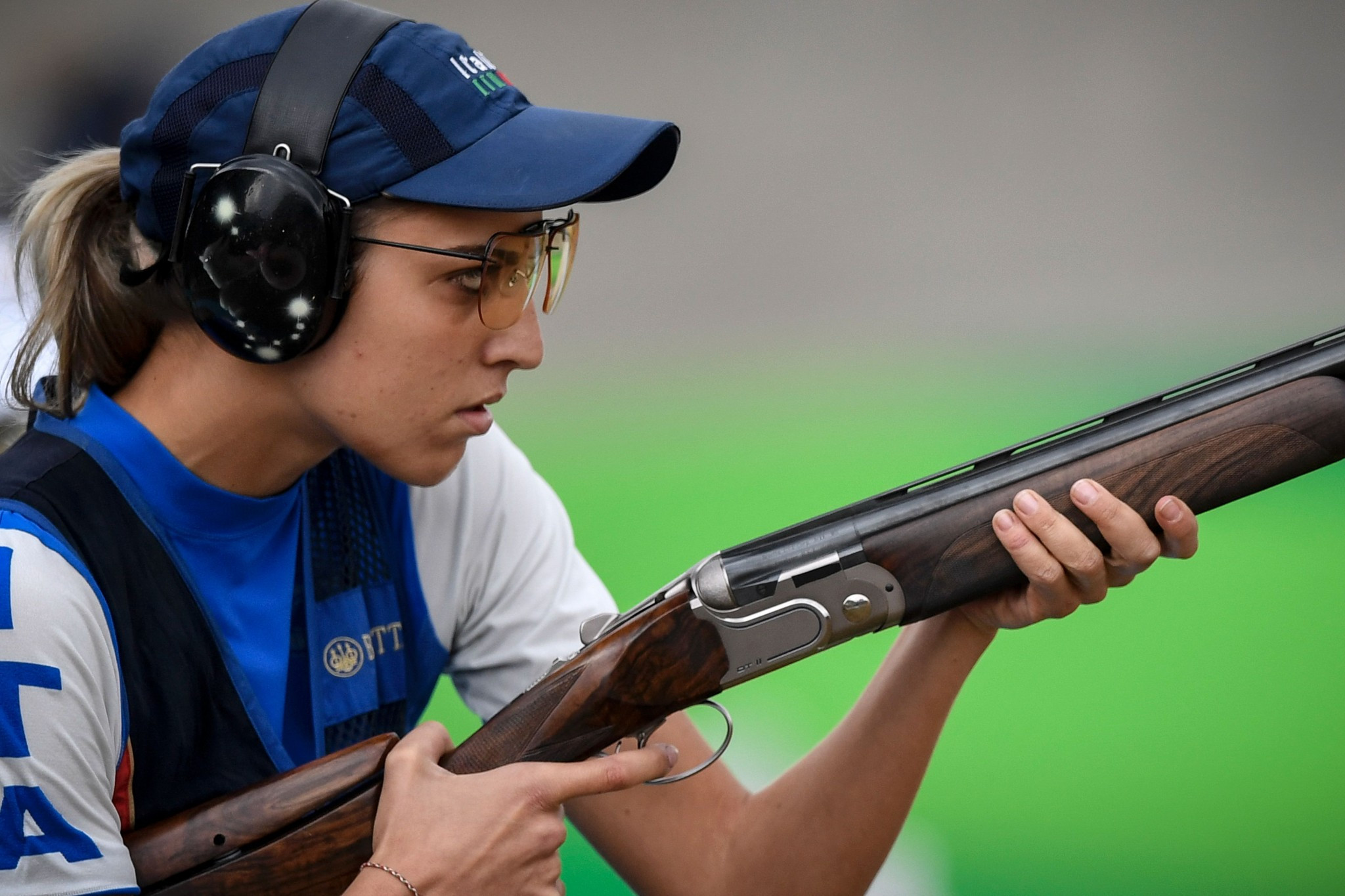 Italy's Jessica Rossi led the way in the women's trap qualification ©Getty Images