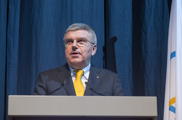 Thomas Bach speaking at the Opening Ceremony of the IOC Session ©IOC