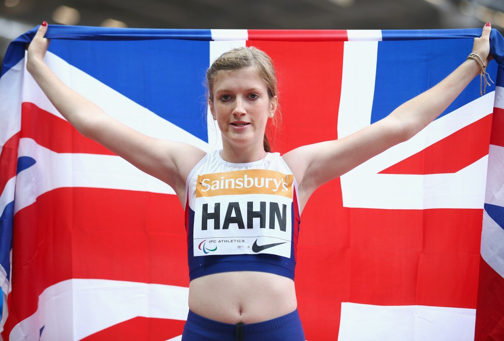Sophie Hahn broke her own women's 100 metres T38 world record at last month's IPC Athletics Grand Prix Final ©Getty Images