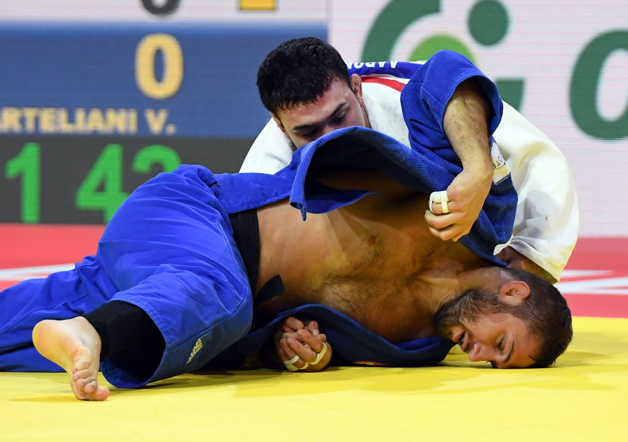 Japan's Aaron Wolf claimed the country's seventh gold medal of the Championships by winning the under 100kg division ©Getty Images