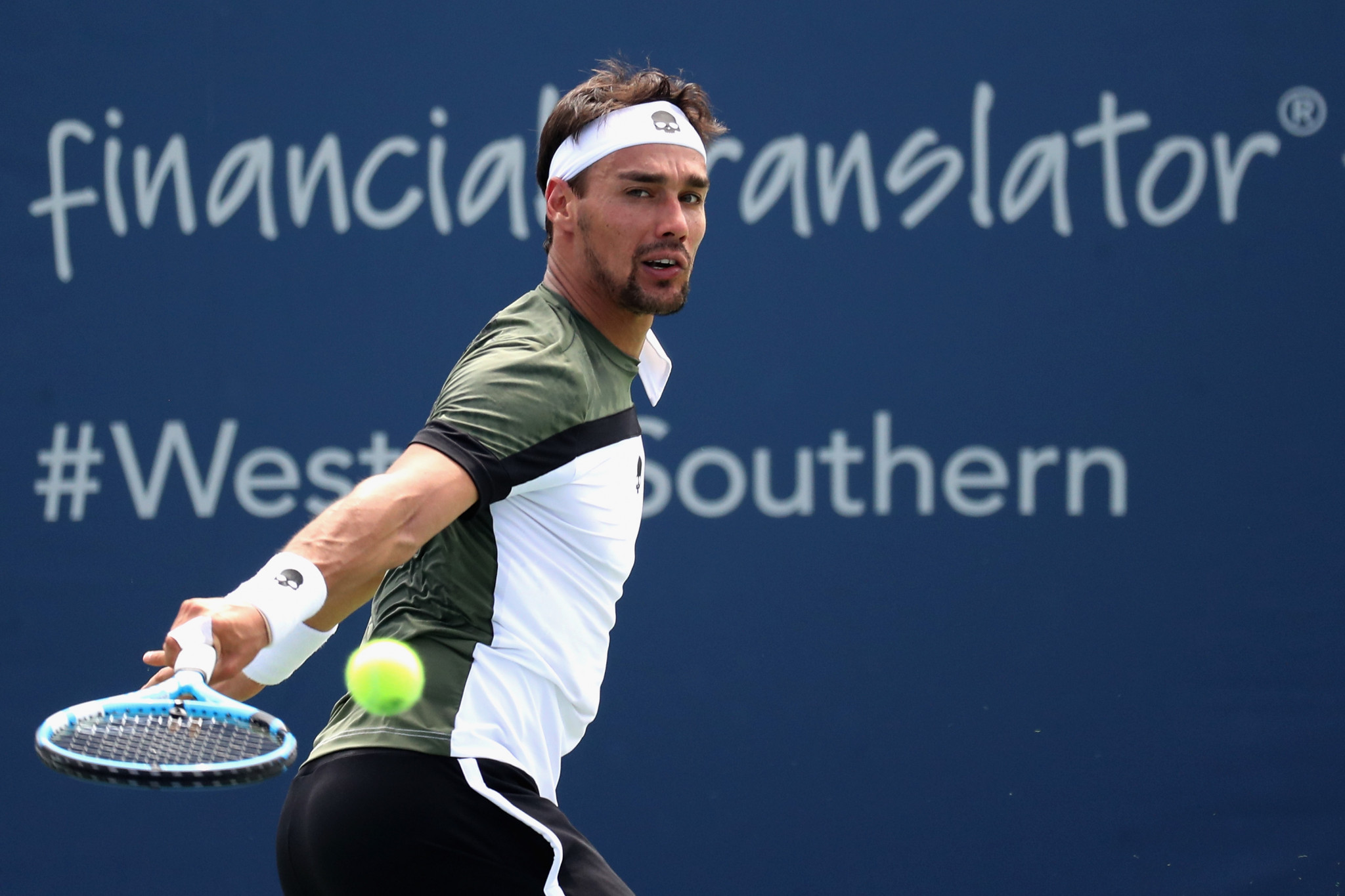 Italy’s Fabio Fognini has been provisionally suspended from the US Open after verbally abusing a female umpire ©Getty Images