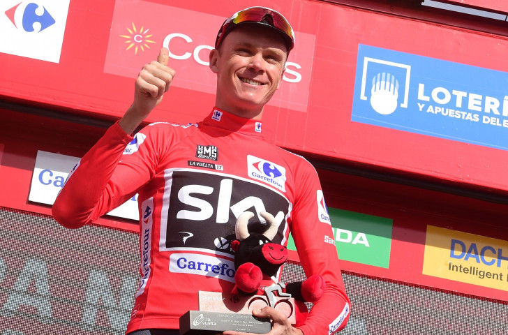 Britain's Chris Froome has extended his lead in the red jersey ©Getty Images
