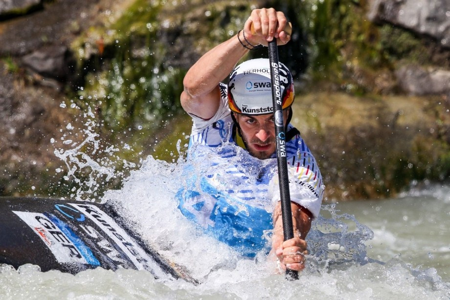 Germany's Sideris Tasiadis secured his second World Cup C1 victory at the World Cup in Ivrea today 
©ICF
