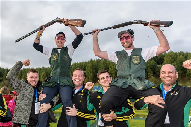 Australia made history with the first-ever mixed team trap world title ©ISSF
