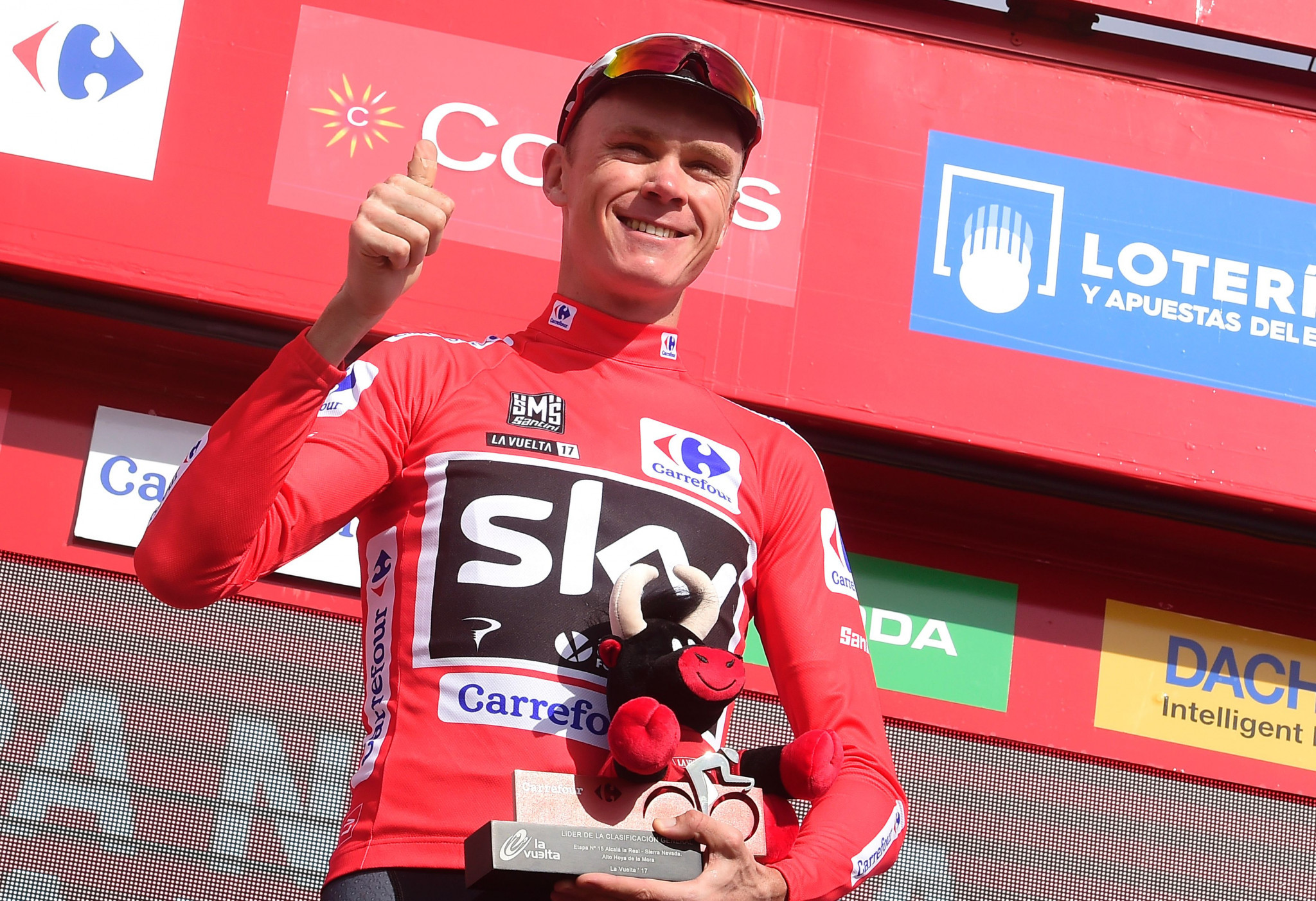 Britain's Chris Froome sealed a stage win in the time trial to extend his overall lead today ©Getty Images