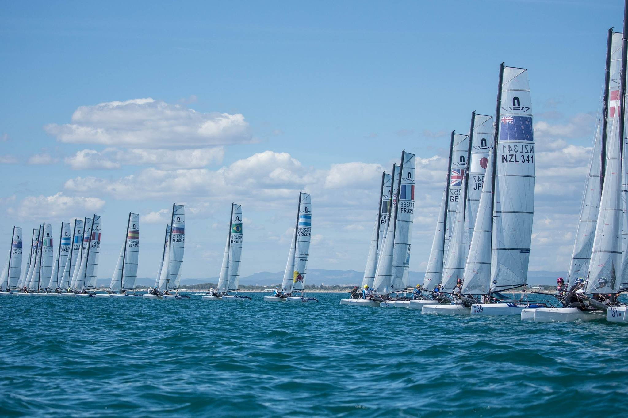 The opening day of the Nacra 17 World Championships took place Aigues Mortes in France ©Facebook