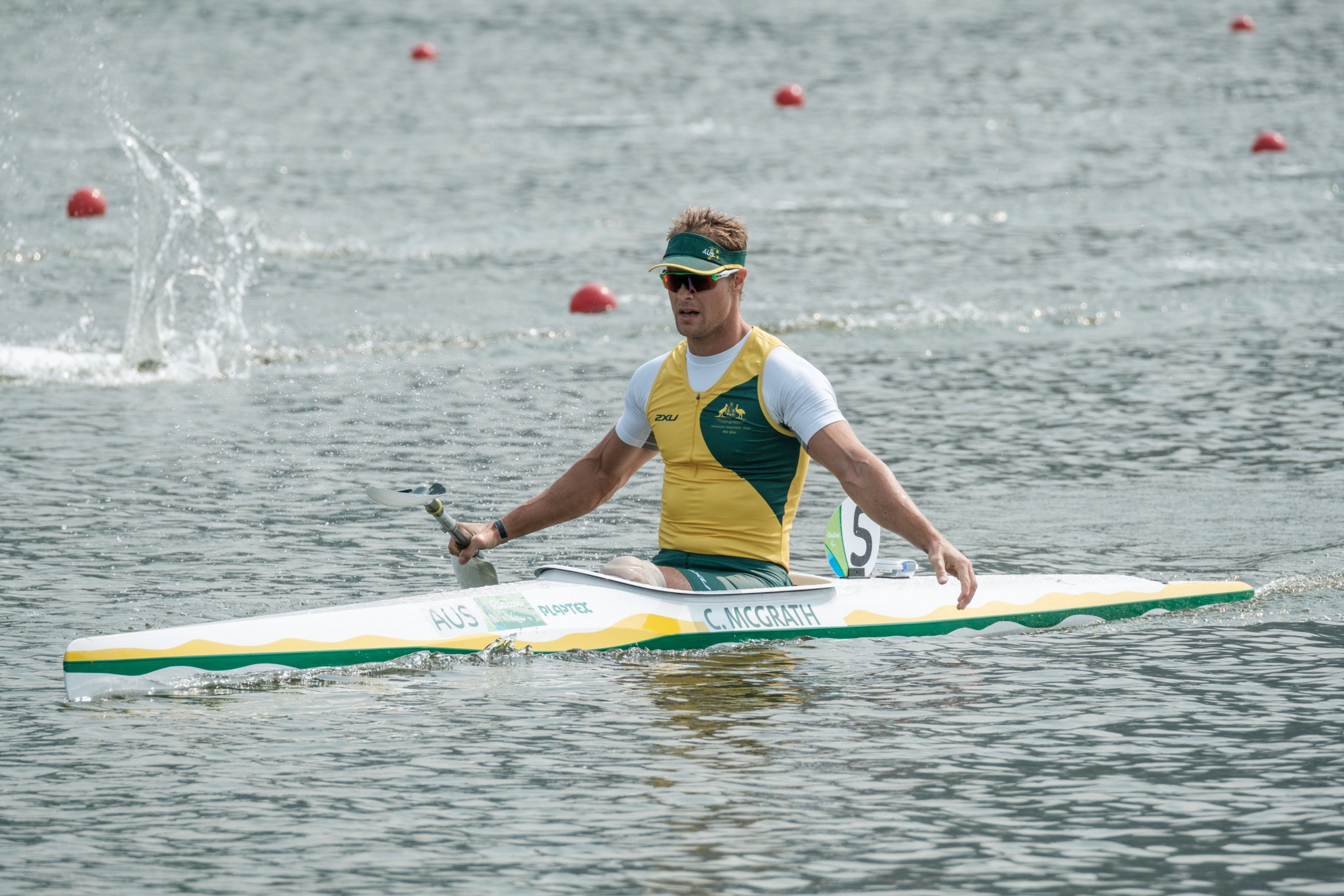 Australian canoeist Curtis McGrath is in contention for the IPC Allianz Athlete of the Month prize for August after defending his men’s KL2 world title ©Getty Images