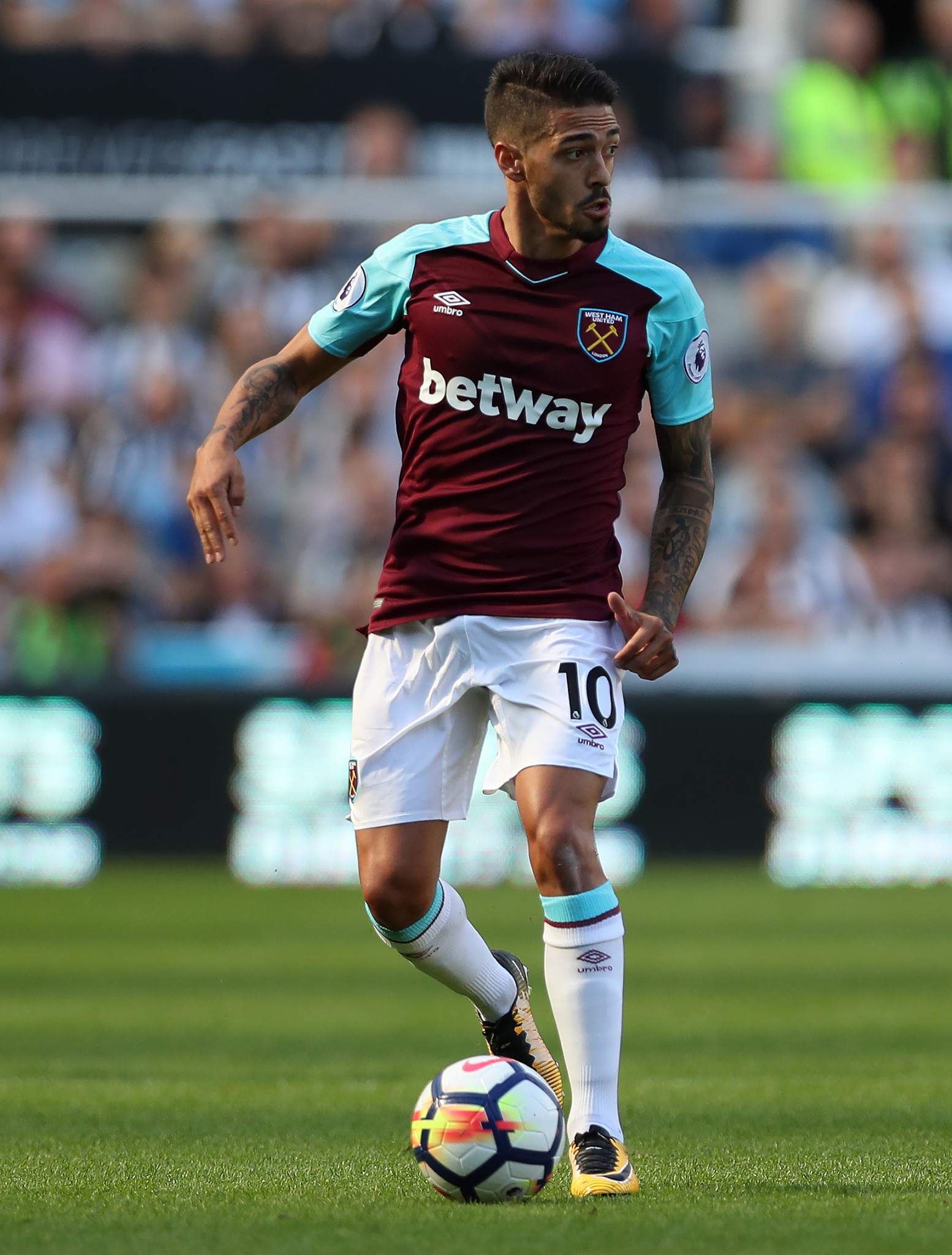 It used to be Dagenham Motors. Now it is betway on the front of the West Ham shirt. But for how much longer? ©Getty Images
