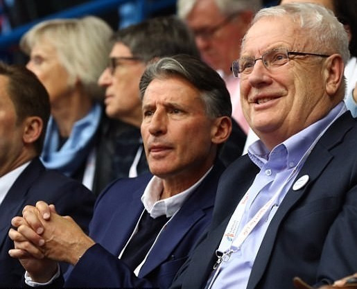 Svein Arne Hansen, pictured right with IAAF President Sebastian Coe, believes the 2023 World Championships should be held in Europe ©Getty Images