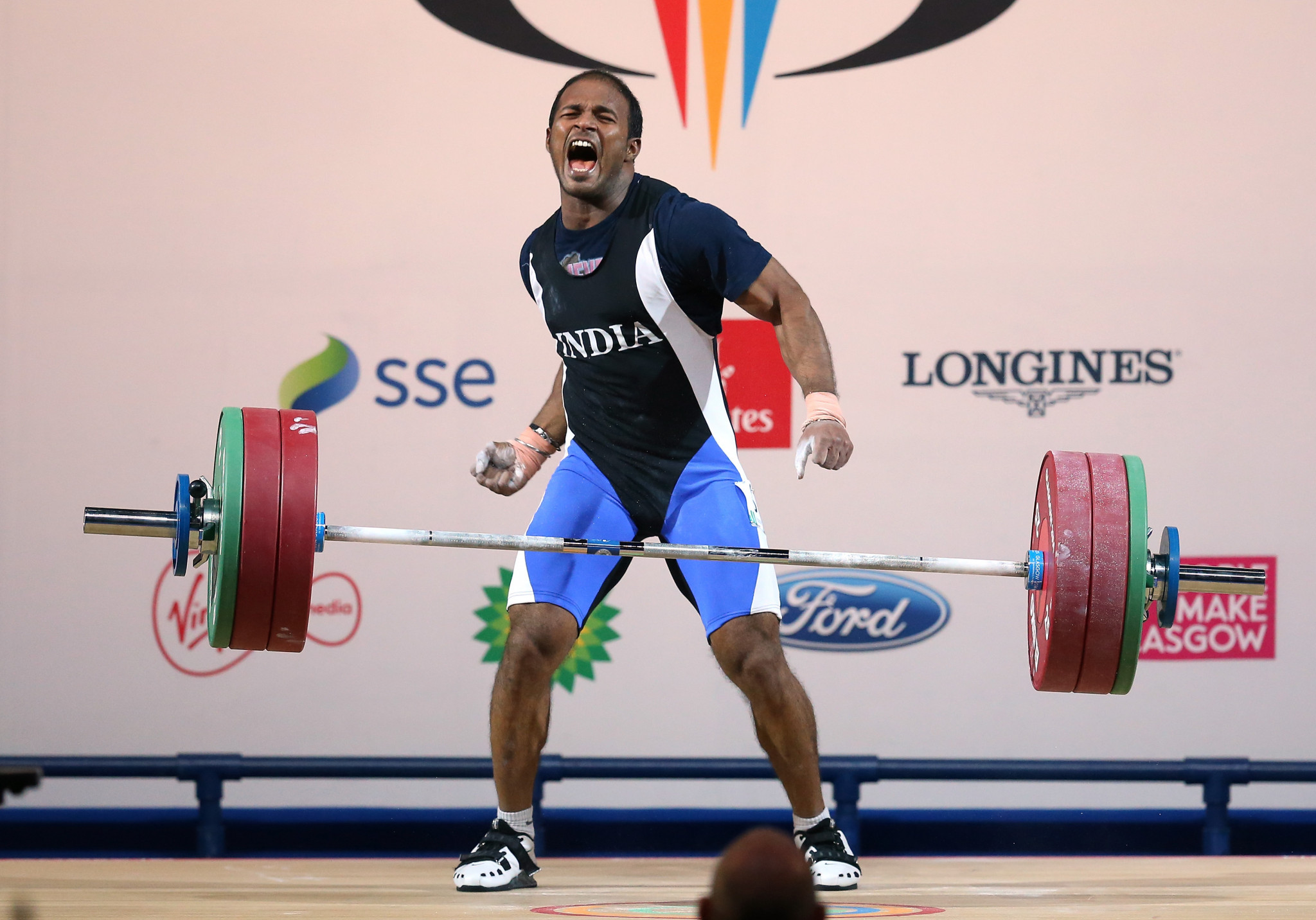 Sathish Sivalingam won gold at Glasgow 2014 ©Getty Images