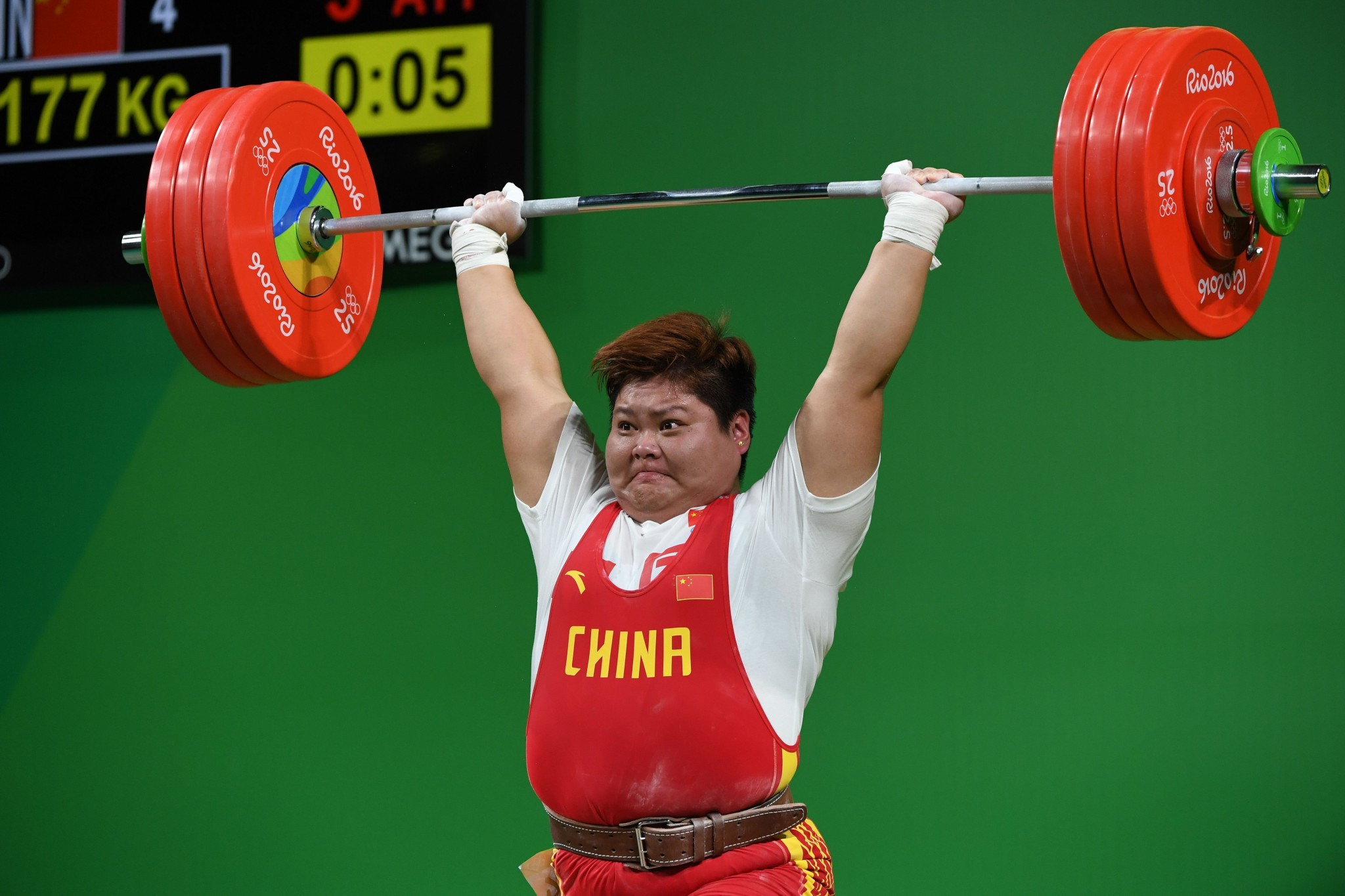 Meng Suping posted a career-best total of 329kg ©Getty Images