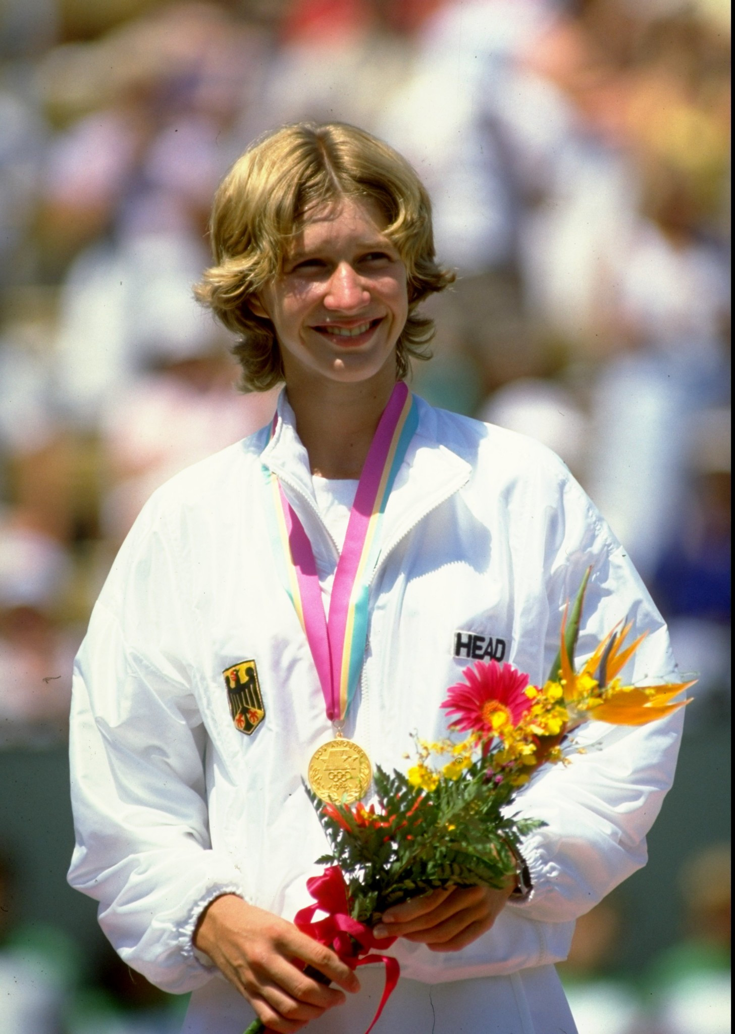 Tennis was accepted as a demonstration sport for Los Angeles 1984 at the IOC Session in Montevideo and the women's singles was won by Germany's Steffi Graf ©Getty Images