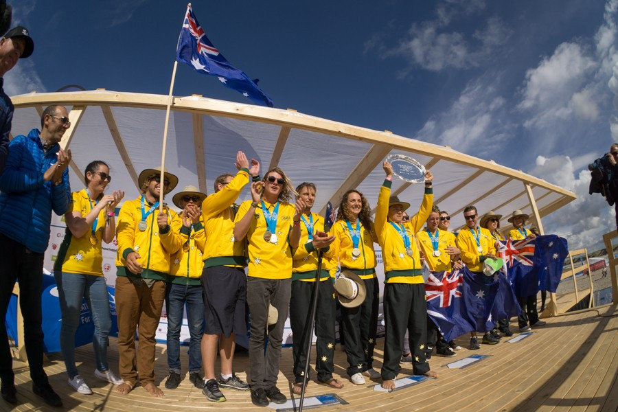 Australia won the overall title by winning the relay on the final day of the event ©ISA