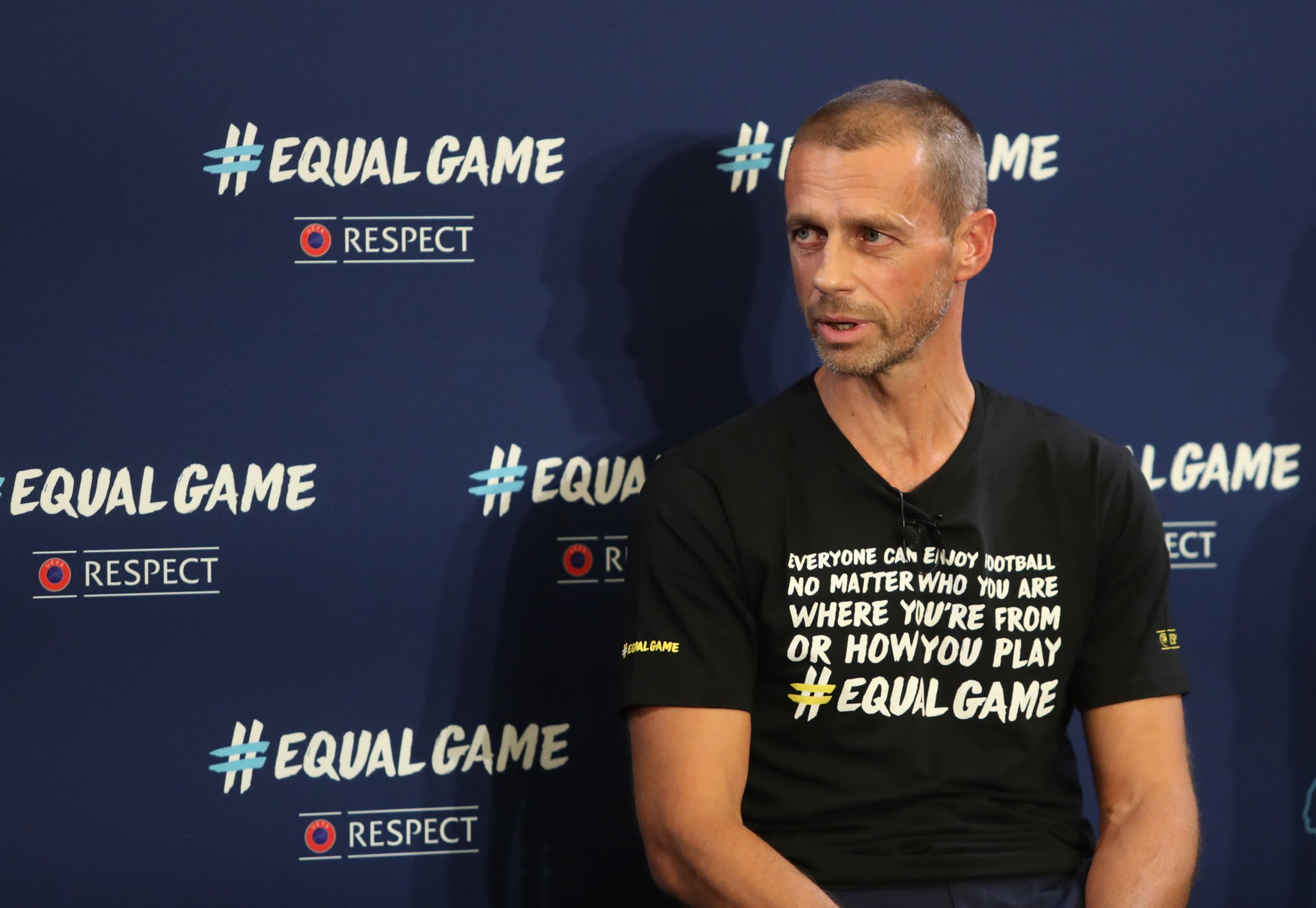 UEFA President Aleksander Čeferin has launched the UEFA campaign on inclusion in football ©UEFA