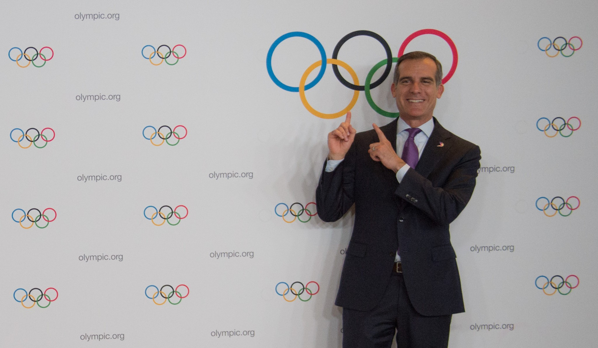 Los Angeles Mayor Eric Garcetti said the visit of IOC President Thomas Bach would be special ©Getty Images