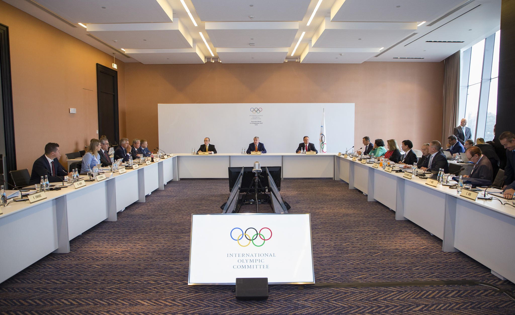 The press conference followed an IOC Executive Board meeting, where Pyeongchang 2018 Winter Olympic preparations were discussed ©IOC