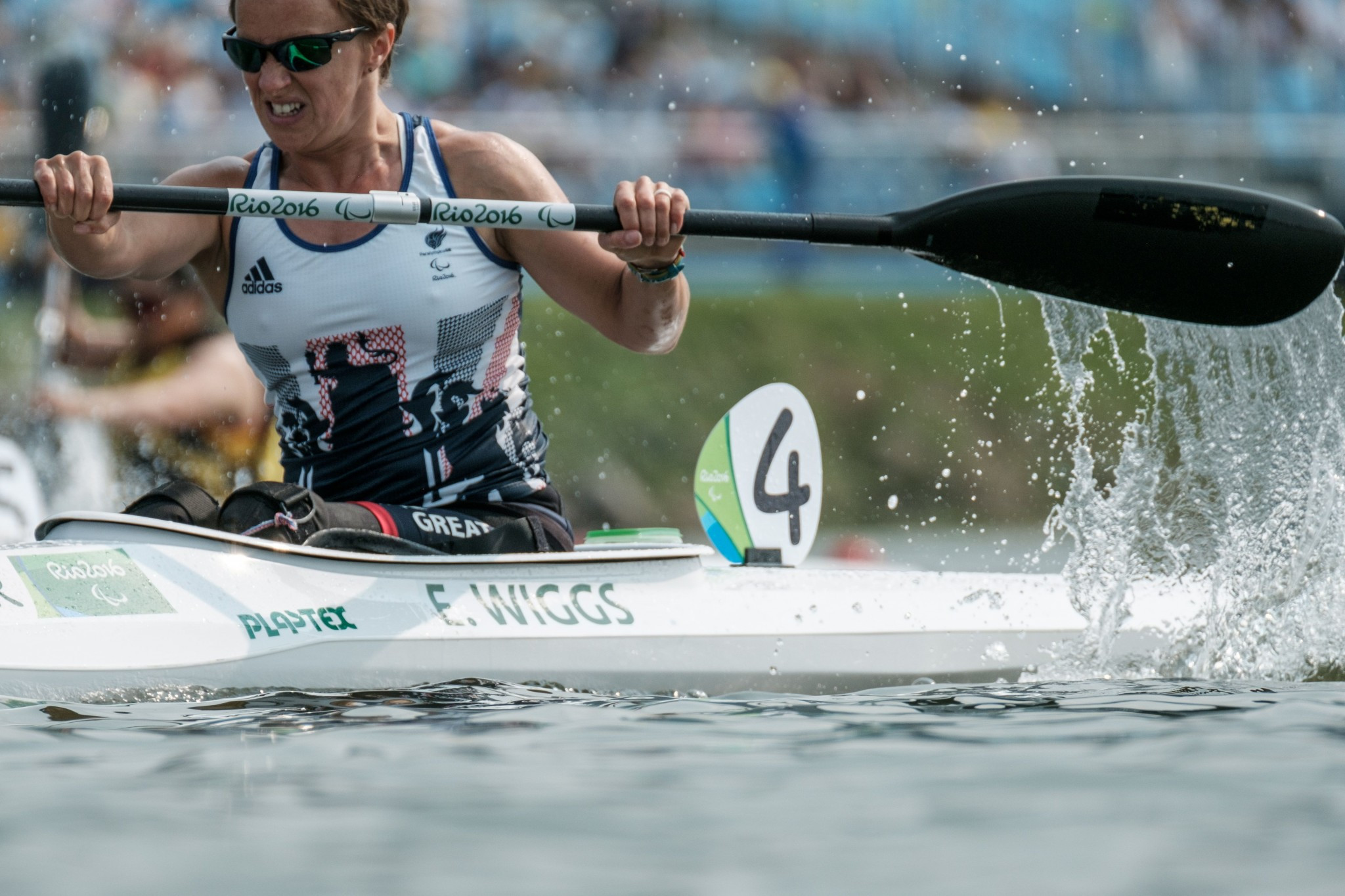 British canoeist Emma Wiggs was in second place ©Getty Images