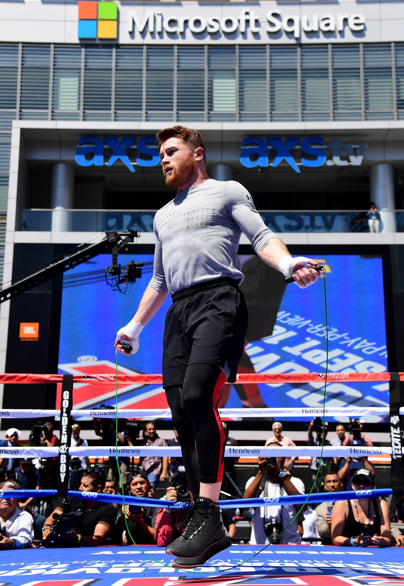 Canelo Alvarez trains for his clash with Gennady Golovkin ©Getty Images