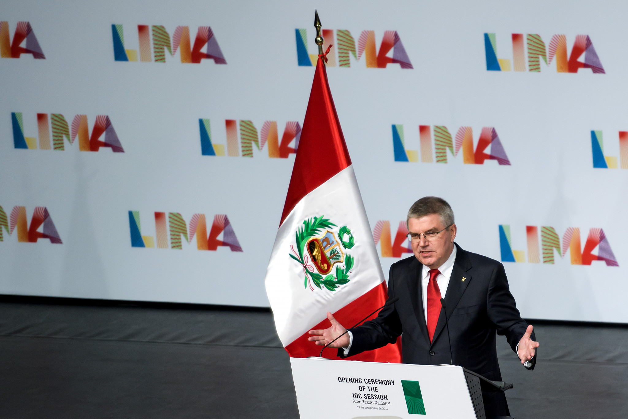 Thomas Bach spoke at length about issues Pyeongchang 2018 and governance ©Getty Images