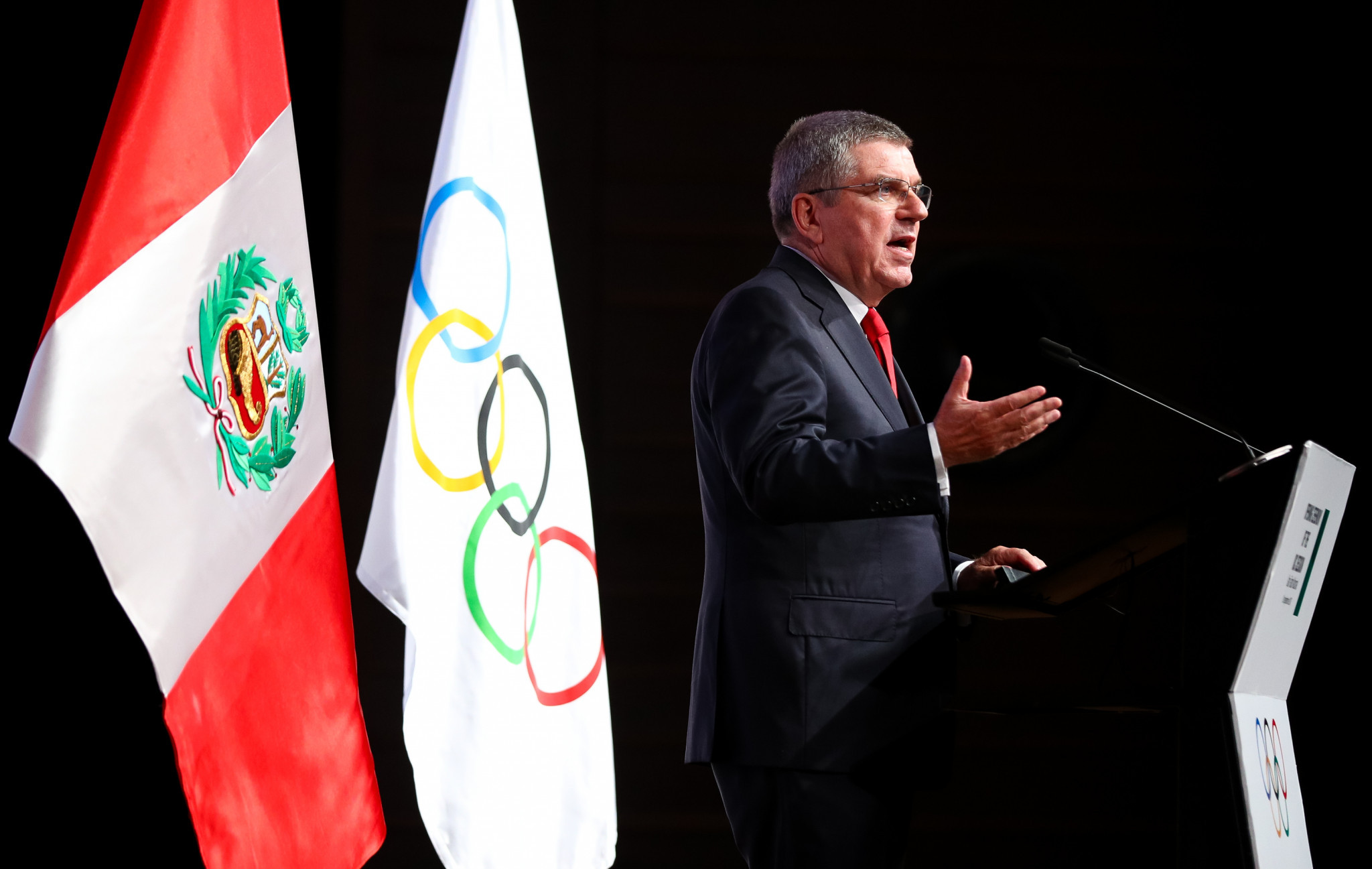 Thomas Bach delivered a lengthy address ©Getty Images