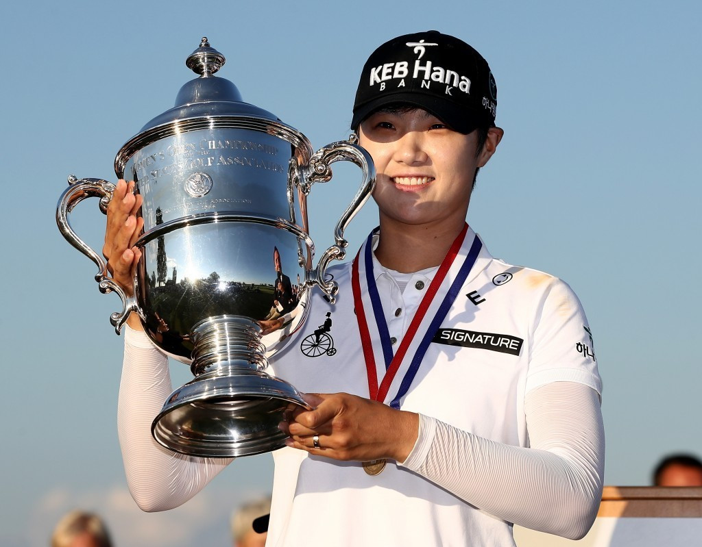 Sung Hyung Park, pictured with the US Open trophy she won in July, will be another strong challenger to the defending champion along with world number one So Yeun Ryu ©Getty Images