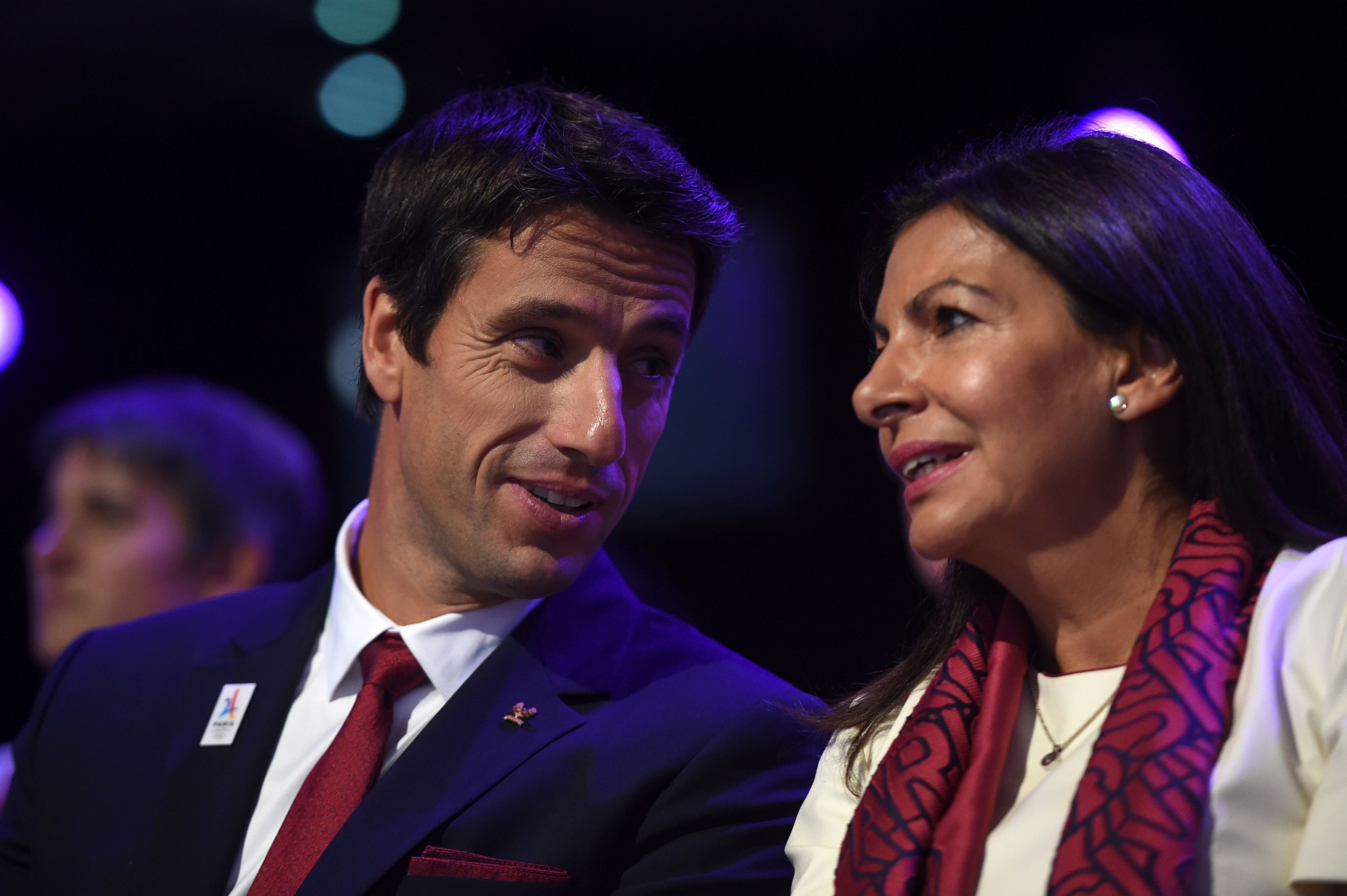 Tony Estanguet, left, and Anne Hidalgo were among leading Paris 2024 speakers ©Getty Images