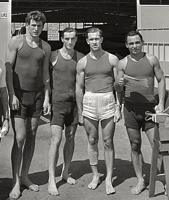 Sergei Makarenko, second right, at the Rome 1960 Olympics where he won gold ©Wikipedia