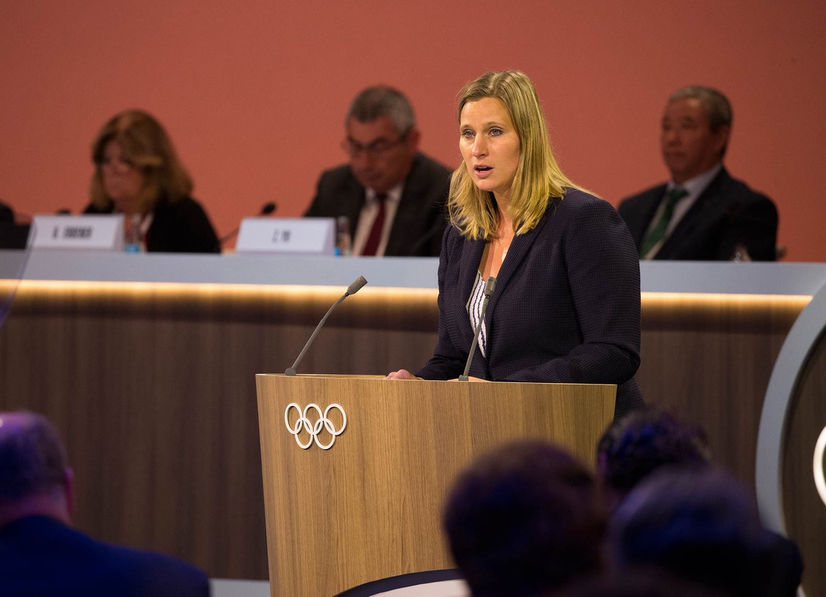 Athletes Commission chair Angela Ruggiero confirmed a five-year strategy for the body ©IOC