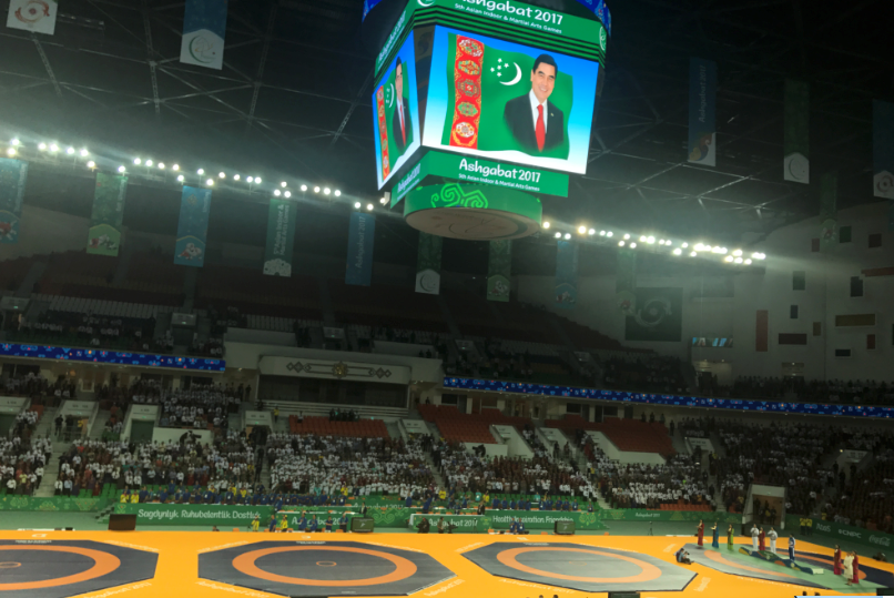 Traditional wrestling was among sports contested on the opening day of competition ©ITG