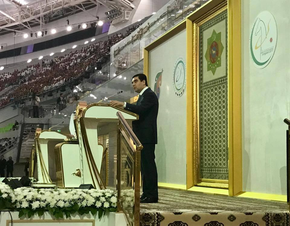 Turkmenistan President Gurbanguly Berdymukhamedov spoke at the Opening Ceremony ©OCA