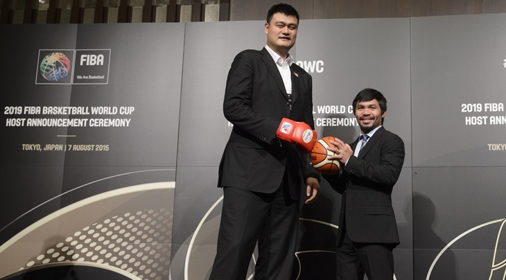 Retired Chinese basketball star Yao Ming and multiple boxing world champion Manny Pacquiao of the Philippines were each involved in their nation's respective bids