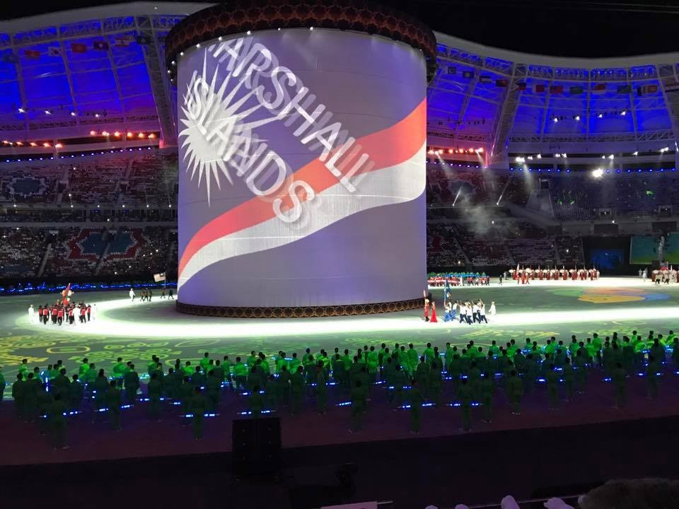 Athletes from Oceanian countries took part in the Opening Ceremony of the Asian Indoor and Martial Arts Games ©Ashgabat 2017