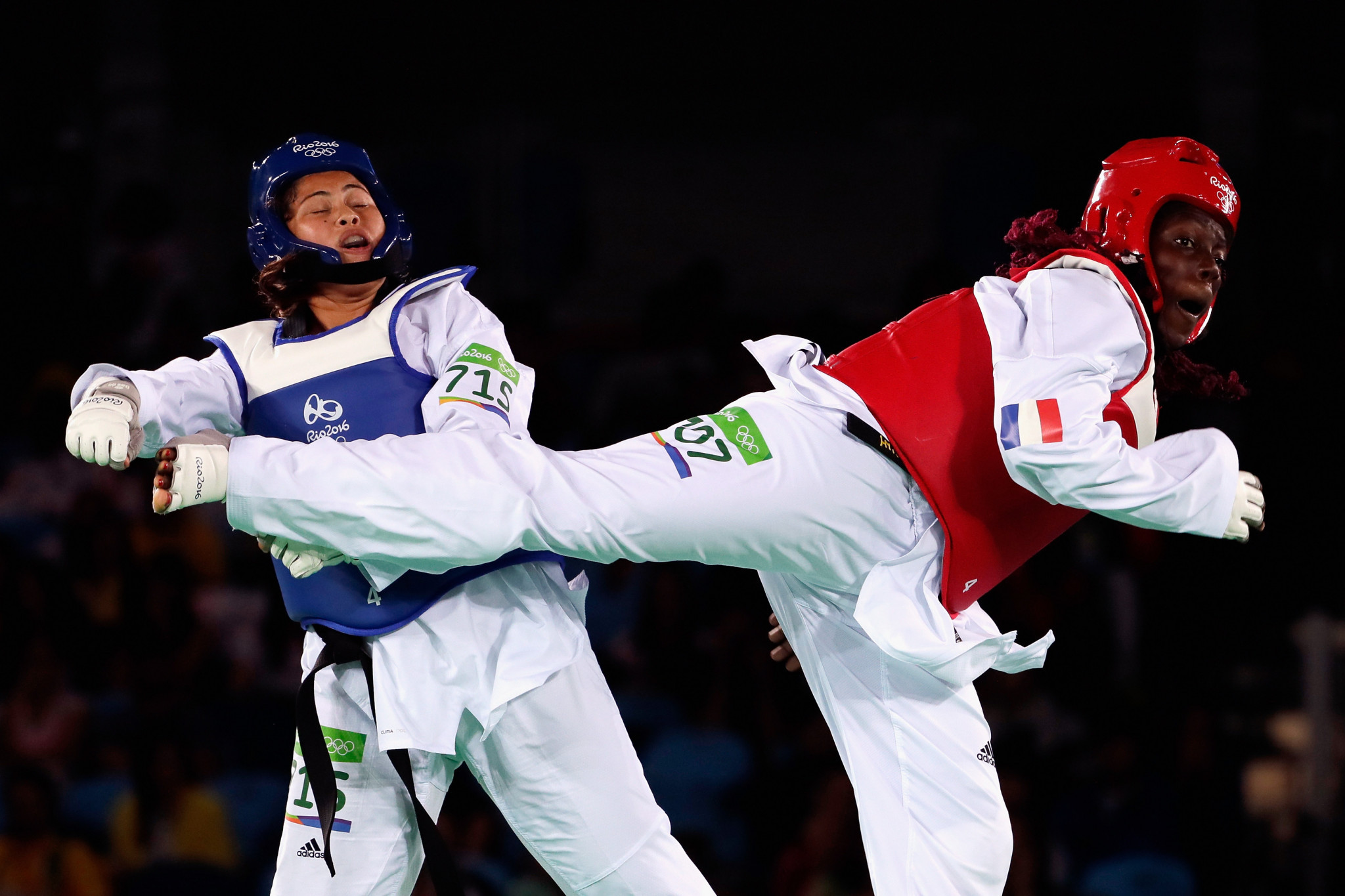 Nisha Rawal, left, is one of Nepal's taekwondo Olympians ©Getty Images