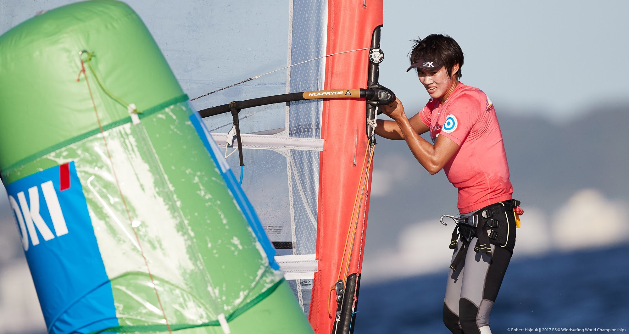 Peina Chen remains in front in the women's event ©RS:X Windsurfing World Championships
