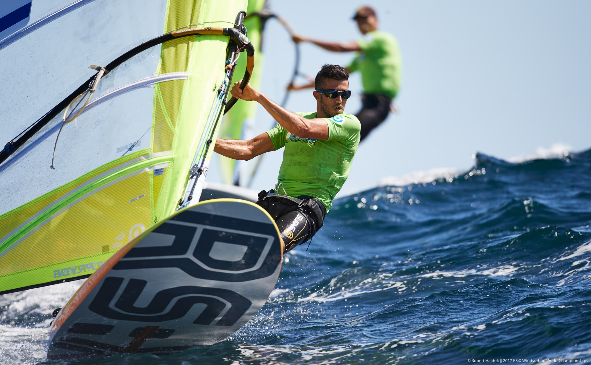 Windsurfing action continued today in Japan ©RS:X Windsurfing World Championships